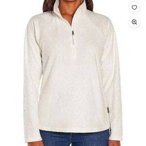 Eddie Bauer Women’s 1/4 zip quilted fleece pullover - lightweight